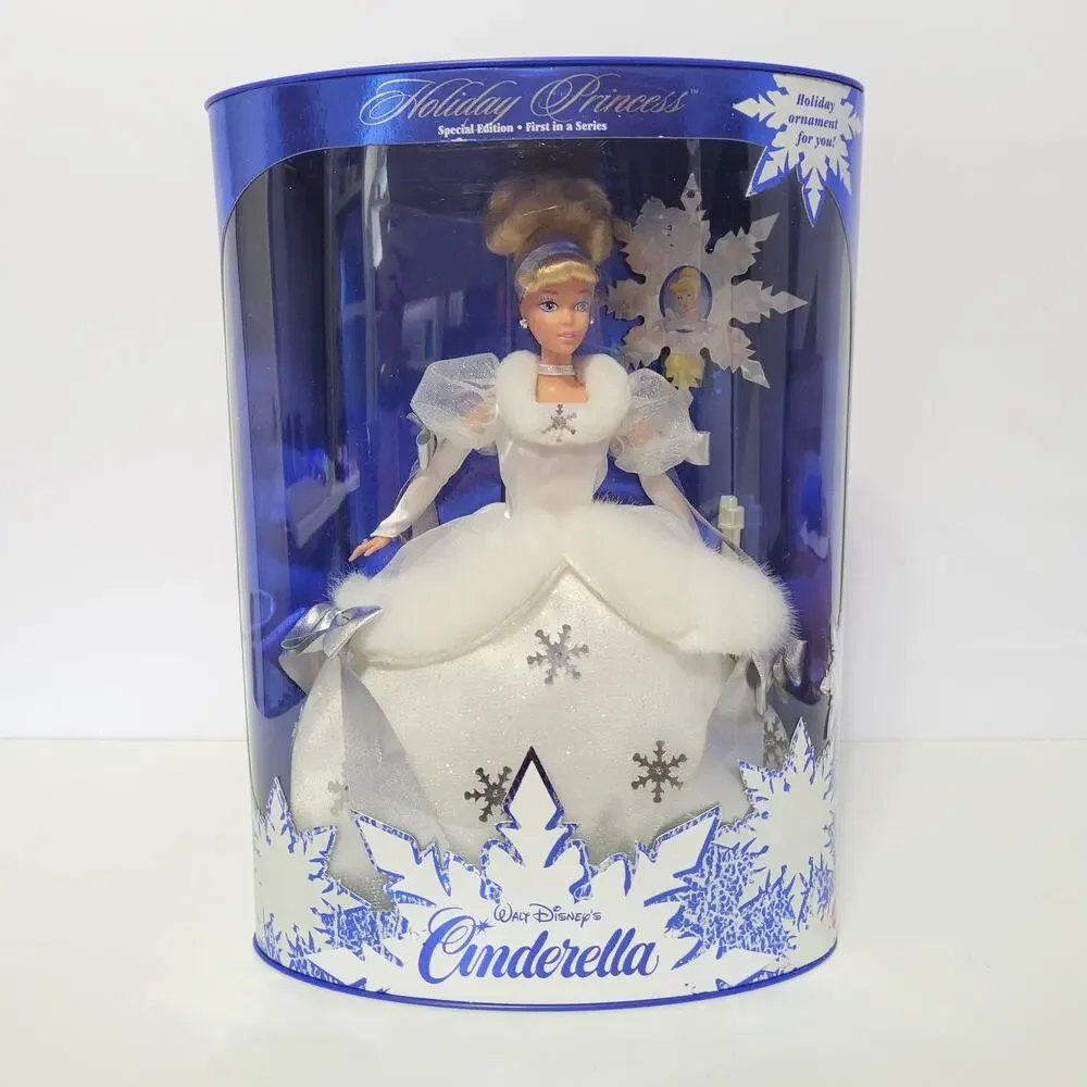 Mattel Holiday Princess Barbie Walt Disney Cinderella Doll, 1996, New in Box